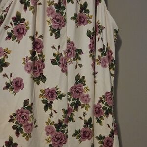 First Love Pink Floral Sleeveless Top